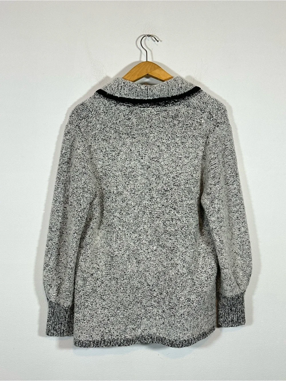Tudor Court Duster Cardigan Jacket Slouchy Shacket OS Black Gray Cozy Comfy Fall